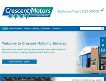 Tablet Screenshot of crescentmotoringservices.com